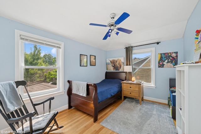 731 N Patton Ave, Arlington Heights, IL 60004 - bedroom with light wood-style flooring and ceiling fan