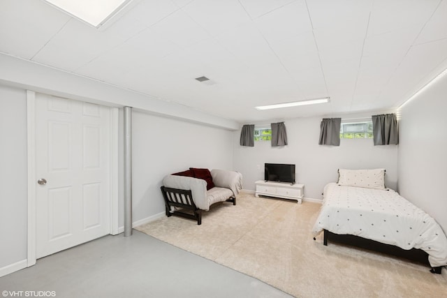 731 N Patton Ave, Arlington Heights, IL 60004 - bedroom with baseboards and finished concrete floors