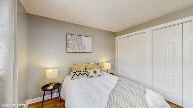 2701 S Hillock Ave, Chicago, IL 60608 - bedroom with multiple closets and wood finished floors