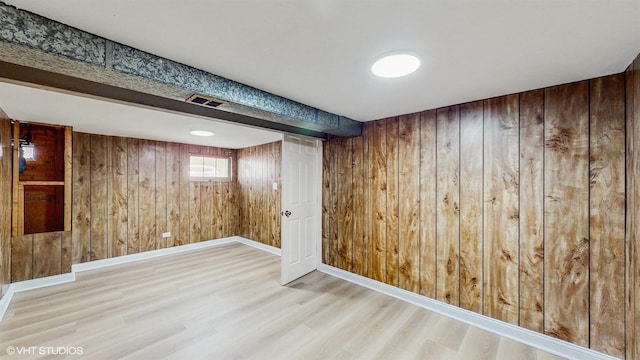 2701 S Hillock Ave, Chicago, IL 60608 - basement with wood walls and wood finished floors