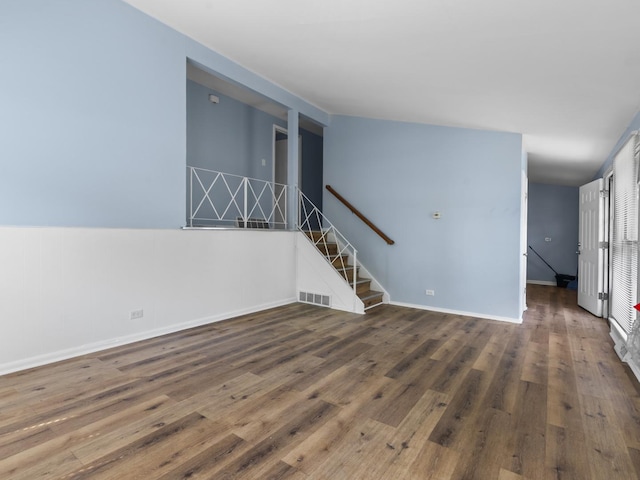 16322 Justine St, Markham, IL 60428 - unfurnished room with wood finished floors and stairway