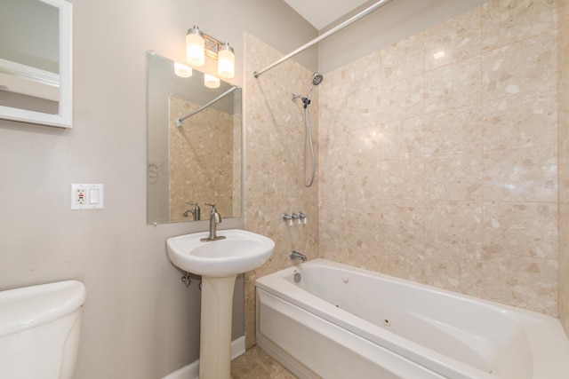 2901 W Washington Blvd Unit 2, Chicago, IL 60612 - bathroom featuring tub / shower combination and tile patterned flooring
