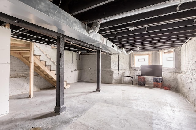 6132 S Justine St, Chicago, IL 60636 - below grade area featuring stairway