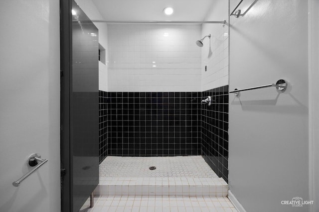 3312 W Beach Ave Unit 1, Chicago, IL 60651 - bathroom featuring a shower stall and recessed lighting