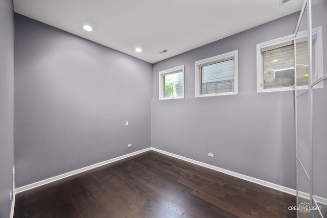 3312 W Beach Ave Unit 1, Chicago, IL 60651 - unfurnished room featuring dark wood-style flooring and recessed lighting