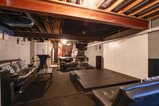 39837 N Torry Ln, Beach Park, IL 60083 - unfinished basement with carpet floors
