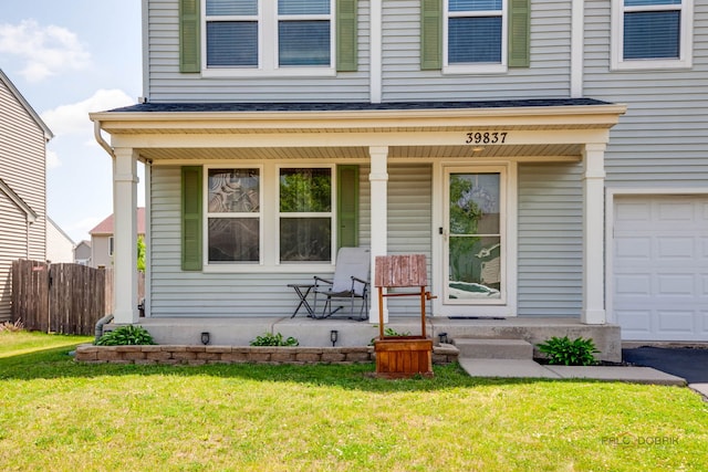 39837 N Torry Ln, Beach Park, IL 60083 - view of front of house featuring a porch and an attached garage