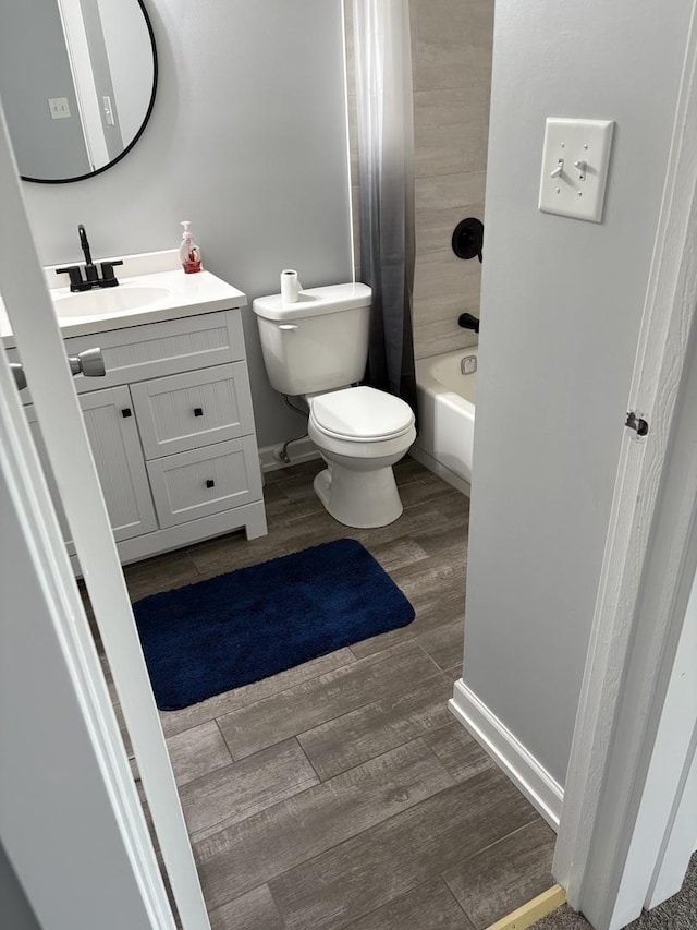 14949 Lakeview Dr Unit 204, Orland Park, IL 60462 - full bathroom featuring wood finished floors, vanity, and shower / bathtub combination