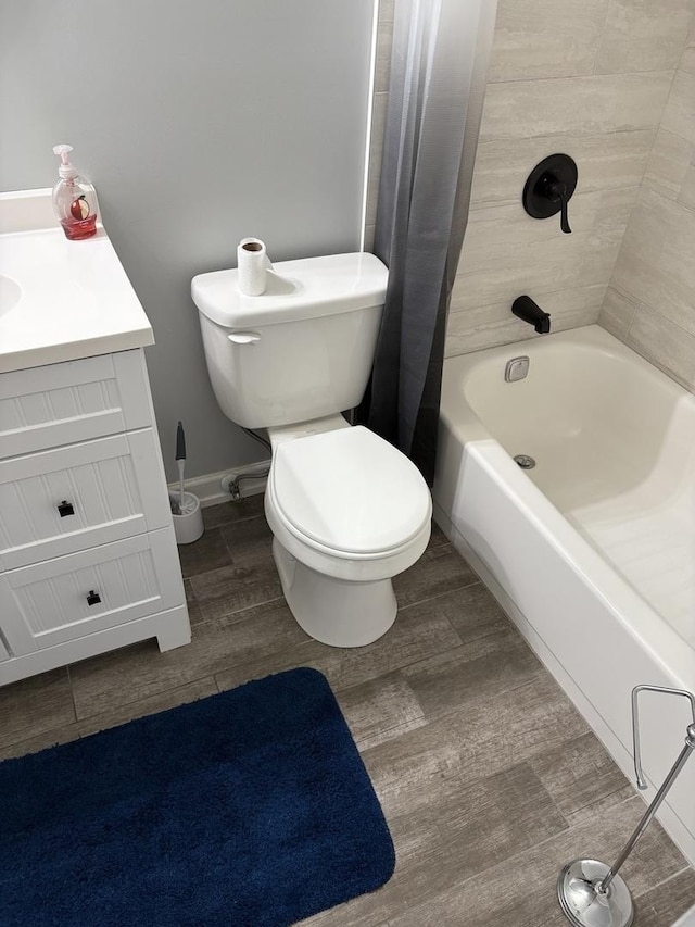 14949 Lakeview Dr Unit 204, Orland Park, IL 60462 - full bath featuring vanity, wood finished floors, and shower / bathtub combination