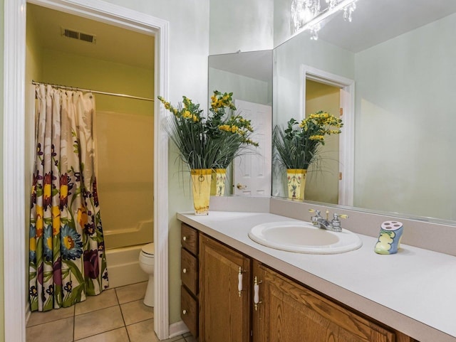 18036 Crystal Ln, Lansing, IL 60438 - full bathroom featuring tile patterned flooring, vanity, and shower / bath combo