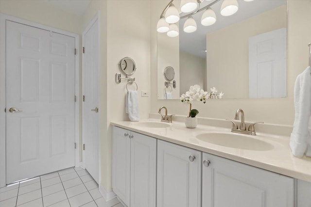7488 Bittersweet Dr, Gurnee, IL 60031 - full bathroom featuring double vanity and tile patterned floors