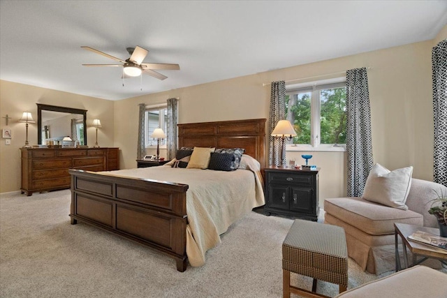 7488 Bittersweet Dr, Gurnee, IL 60031 - bedroom with light carpet and ceiling fan