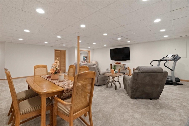 7488 Bittersweet Dr, Gurnee, IL 60031 - dining area featuring light colored carpet and recessed lighting
