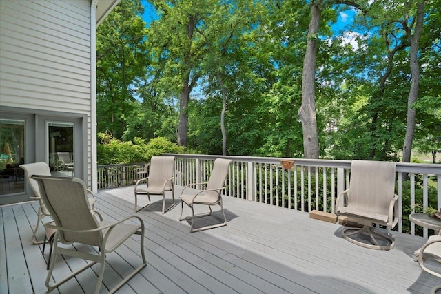 7488 Bittersweet Dr, Gurnee, IL 60031 - wooden deck featuring view of scattered trees