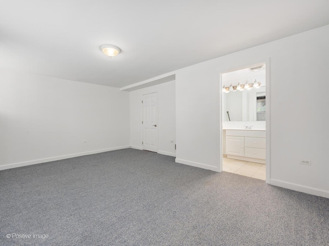 4411 N Beacon St Unit G, Chicago, IL 60640 - unfurnished bedroom featuring light carpet and ensuite bath