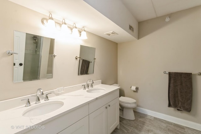 59 S Hale St Unit 203, Palatine, IL 60067 - full bathroom featuring double vanity and toilet