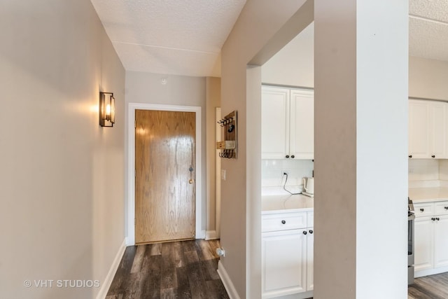 59 S Hale St Unit 203, Palatine, IL 60067 - hallway with dark wood finished floors and a textured ceiling