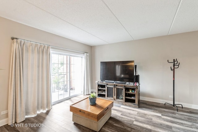 59 S Hale St Unit 203, Palatine, IL 60067 - living area featuring wood finished floors and a textured ceiling