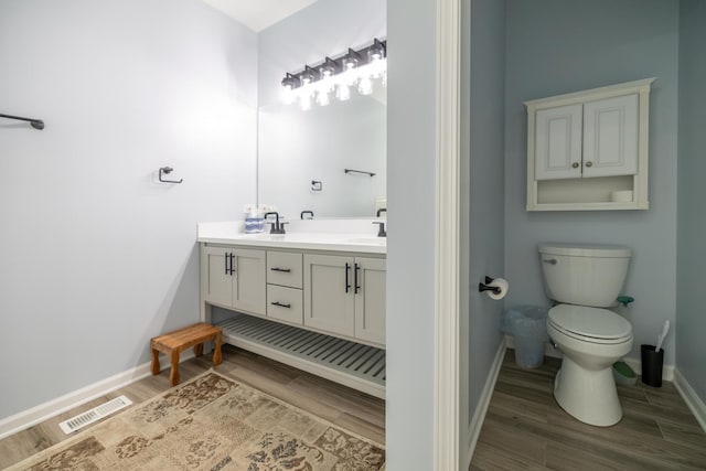 424 Riverbend Dr, Genoa, IL 60135 - full bath with wood finished floors and double vanity