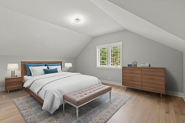 8545 Mansfield Ave, Burbank, IL 60459 - bedroom featuring vaulted ceiling and light wood-style floors