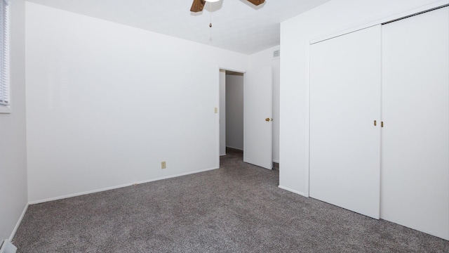 17 Kingswood Dr, Normal, IL 61761 - unfurnished bedroom with carpet flooring, a closet, and a ceiling fan