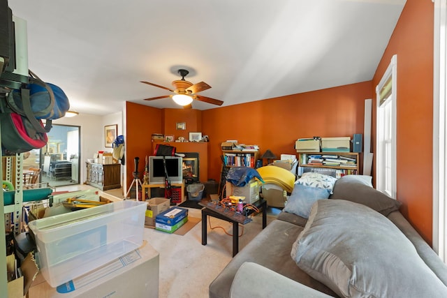 436 Cambridge Way, Bolingbrook, IL 60440 - living room with a ceiling fan and carpet