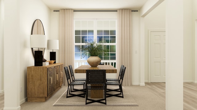 572 Waterford Rd, Elgin, IL 60124 - dining room featuring baseboards and light carpet
