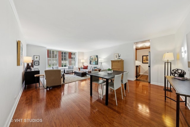 1325 N State Pkwy Unit 6D, Chicago, IL 60610 - dining room with hardwood / wood-style flooring and ornamental molding