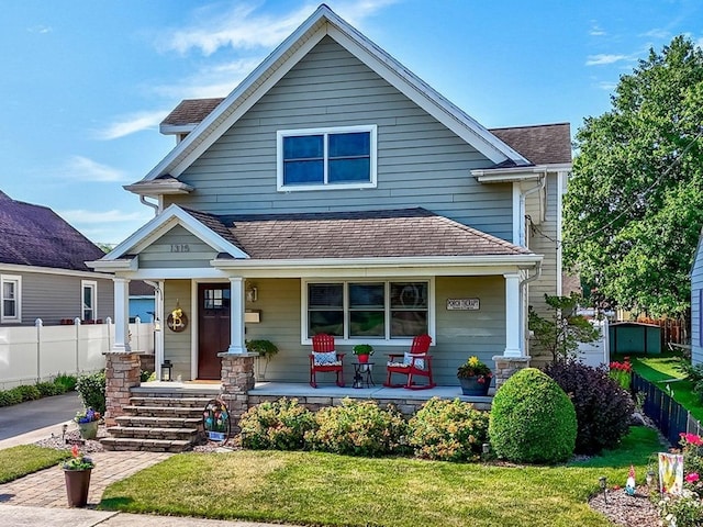 1315 W Jackson St, Ottawa, IL 61350 - view of front of property with a porch and roof with shingles