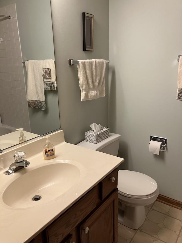1669 Saint Ann Dr, Hanover Park, IL 60133 - bathroom featuring vanity and tile patterned flooring