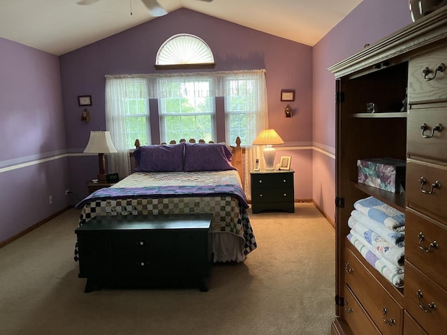 1669 Saint Ann Dr, Hanover Park, IL 60133 - carpeted bedroom featuring lofted ceiling and baseboards