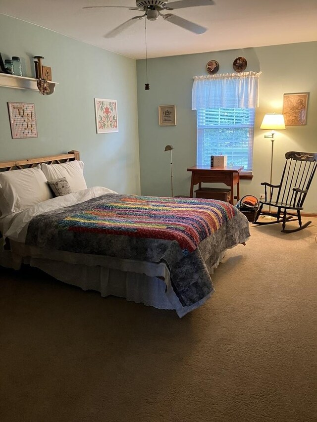 1669 Saint Ann Dr, Hanover Park, IL 60133 - bedroom with carpet and a ceiling fan
