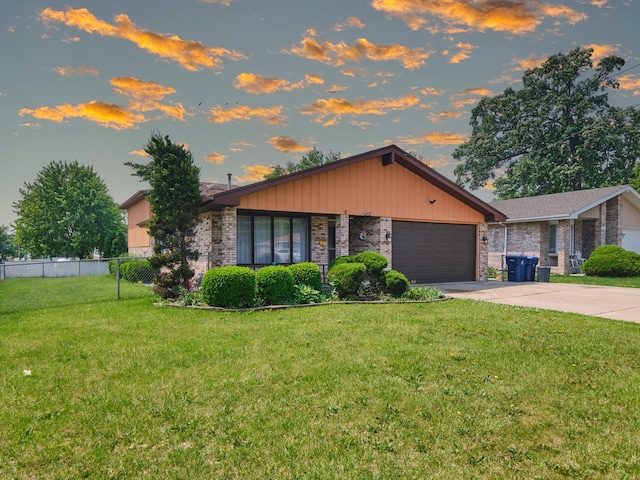7201 W 110th St, Worth, IL 60482 - view of front of property with concrete driveway, an attached garage, and brick siding