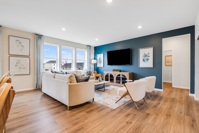 1039 Greenleaf St, Sycamore, IL 60178 - living room with light wood-style flooring and recessed lighting