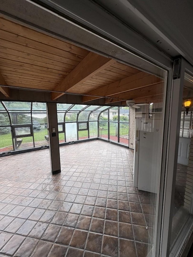 13623 S 84th Ave, Orland Park, IL 60462 - unfurnished sunroom featuring beam ceiling