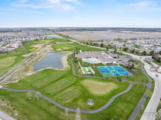 1664 Windsor Rd, Pingree Grove, IL 60140 - aerial view of residential area with a large body of water and a golf club