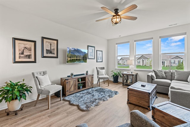 1664 Windsor Rd, Pingree Grove, IL 60140 - living area with wood finished floors and ceiling fan
