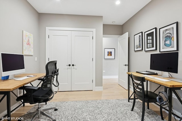 1523 N Western Ave Unit 2A, Chicago, IL 60622 - office area featuring light wood-style flooring