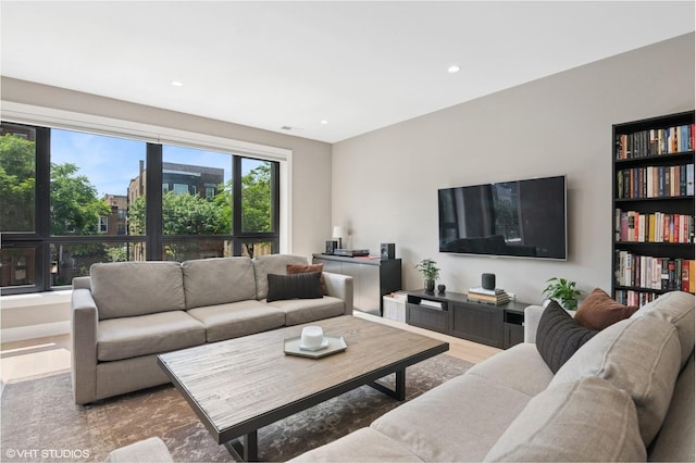 1523 N Western Ave Unit 2A, Chicago, IL 60622 - living area featuring light wood-type flooring and recessed lighting