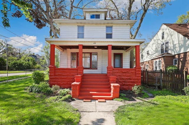 434 4th Ave, Joliet, IL 60433 - american foursquare style home featuring a porch