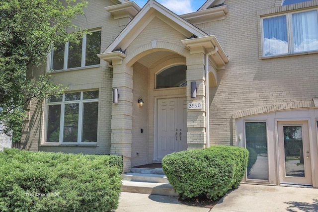 3550 E Ari Dr, Glenview, IL 60025 - view of exterior entry featuring brick siding