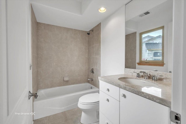 3550 E Ari Dr, Glenview, IL 60025 - bathroom featuring vanity,  shower combination, and tile patterned flooring