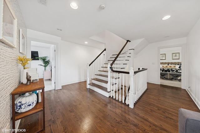 1000 S Madison Ave, La Grange, IL 60525 - stairs featuring wood finished floors and recessed lighting