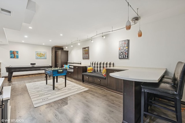 1000 S Madison Ave, La Grange, IL 60525 - recreation room with light wood-type flooring and recessed lighting