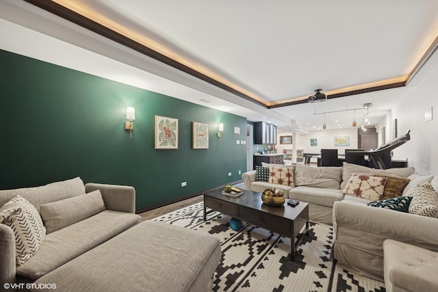1000 S Madison Ave, La Grange, IL 60525 - living room with wood finished floors and baseboards