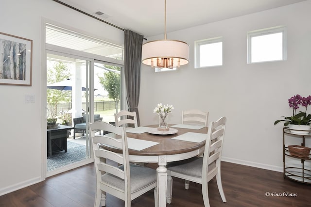 2351 Cannon Dr, Pingree Grove, IL 60140 - dining space featuring dark wood-style floors and plenty of natural light