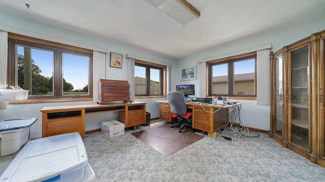 10245 W Penn Cor, Polo, IL 61064 - office area featuring plenty of natural light and carpet floors