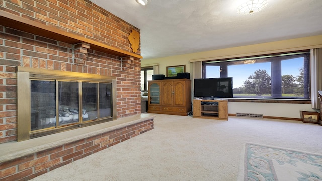 10245 W Penn Cor, Polo, IL 61064 - unfurnished living room with carpet and a fireplace
