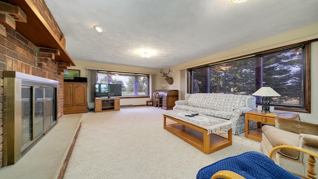 10245 W Penn Cor, Polo, IL 61064 - carpeted living room featuring a fireplace
