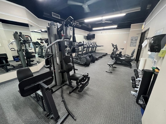 1636 N Wells Ave Unit 2014, Chicago, IL 60614 - exercise room with carpet floors